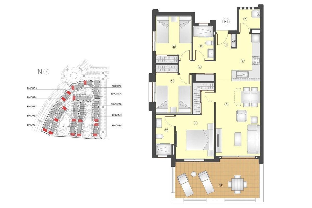 1 Bedroom Penthouse in Algorfa, Costa Blanca — 9